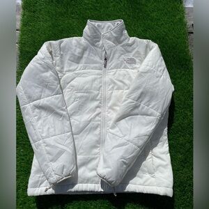 The North Face White Synthetic Puffer Jacket L